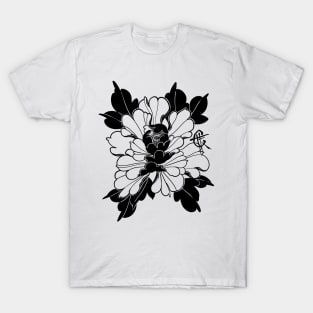 Blackwork Peony T-Shirt